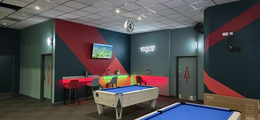 Tenpin Bowling, Camberley — commercial redecoration by Swordbros Ltd